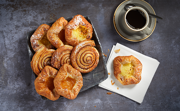 Danish pastries and coffee